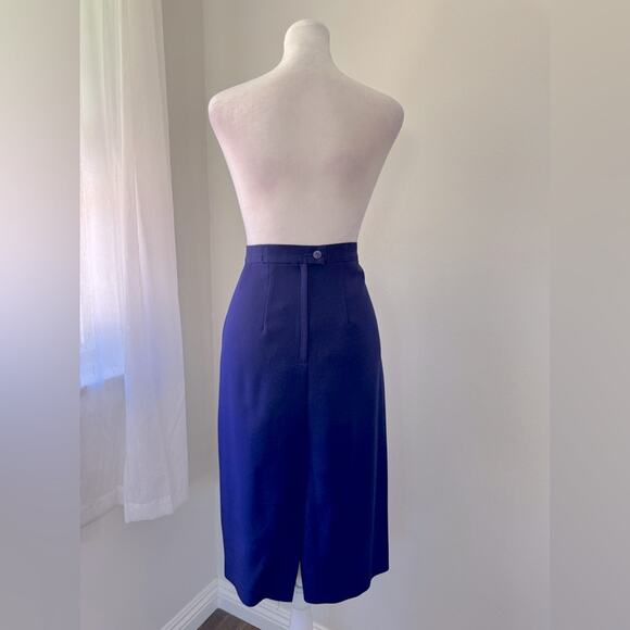 Vintage ‘90s Dark Purple Pencil Midi Skirt - Picture 7 of 10